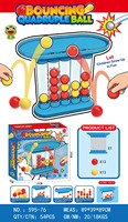 Jeu de société de bureau MILI Bouncing Quadruple Ball Game pour enfants, 4 en ligne, jeu de stratégie interactif familial avec balles rebondissantes, jouet éducatif pour enfants