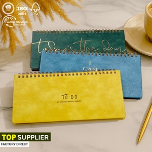 Planificador Semanal <span class=keywords><strong>de</strong></span> Diseño <span class=keywords><strong>de</strong></span> Paisaje, Agenda <span class=keywords><strong>de</strong></span> Oficina <span class=keywords><strong>de</strong></span> Primera Calidad con Encuadernación en Espiral <span class=keywords><strong>de</strong></span> 54 Semanas, <span class=keywords><strong>de</strong></span> Cuero PU con Logotipo Personalizado, Muestra Gratuita - Product Image 1