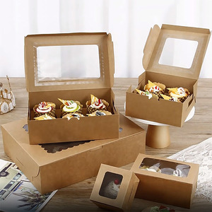 Bán Sỉ Hộp Bánh Đơn Làm Theo Yêu Cầu Hộp Bánh <span class=keywords><strong>Cupcake</strong></span> 1 2 4 6 12 Lỗ Có Cửa Sổ (Bao Gồm Khay Trong) - Product Image 6