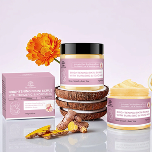 Exfoliante Corporal Íntimo Aclarante para Eliminar Manchas Oscuras y Eliminar Vellos Encarnados y Irritaciones por Afeitado con Cúrcuma y Ácido Kójico - Product Image 1