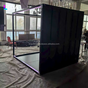 LEDA personalizable Metal RGB Light Photo Booth Box telón de fondo para boda evento ceremonia Decoración - Product Image 4