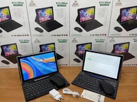 Tablet RAM 2GB ROM 32GB Android 13, PC Tablet dengan Keyboard Mouse Octa Core prosesor 10.1 inci HD layar IPS 5G Wifi