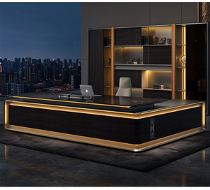 Cao cấp văn phòng hiện đại điều hành bằng gỗ L hình dạng văn phòng bàn văn phòng nội thất văn phòng thiết kế hiện đại bàn ghế văn phòng - Product Image 1