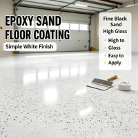 Offre Spéciale : Revêtement de Sol Époxy Écologique Haute Brillance à Base de Sable Coloré, Peinture Liquide Transparente Effet Pierre Imperméable pour Ciment Intérieur