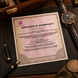 Custom Luxury Watch Certificate of Authenticity Anti-fake Security <b>Paper</b> A4 Size Watermark <b>Paper</b> Certificate - Product Image 2