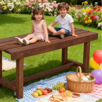 Table de pique-nique en bois pour l'extérieur, mobilier de jardin, patio, utilisation portable, anti-corrosion, table de camping en bois massif
