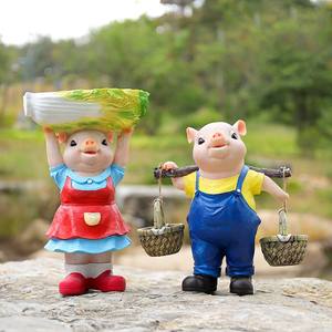 Maceta Decorativa con Diseño de Cerdito, Adorno Creativo para Jardín, Paisajismo, Resina Epoxi, Manualidad Esculpida - Product Image 2