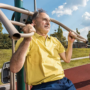 Equipo de Fitness al aire libre Entrenador elíptico doble Parque Comunidad Equipo de ejercicio para ancianos <span class=keywords><strong>Aparato</strong></span> de gimnasio al aire libre duradero - Product Image 3