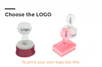 Tampon encreur personnalisé avec logo, poignée en cristal, série HB, forme carrée et rectangulaire, dix couleurs d'encre, grande zone d'impression, utilisation pour sacs en plastique