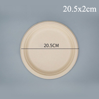 Assiettes en papier jetables biodégradables de qualité alimentaire blanches, extra larges et épaisses pour le barbecue, la viande grillée, les gâteaux, les biscuits, 20,5 cm