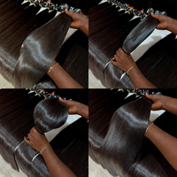 Paquetes de Cabello Humano Virgen con Cutícula Alineada, Venta al por Mayor para Proveedores, Grado 12A 15A, Cabello Humano Vietnamita Liso Extremo de Doble Trama
