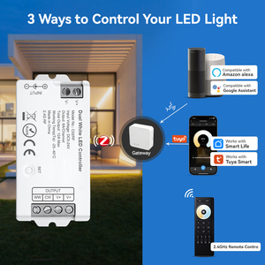 C02RF 2.4GHz CCT <span class=keywords><strong>PWM</strong></span> ตัวควบคุมแถบไฟ LED ปรับอุณหภูมิสีควบคุมโดยระยะไกล - Product Image 3