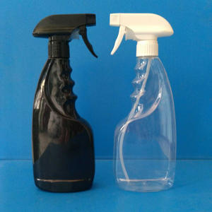 Bouteille pulvérisateur à gâchette en plastique PET transparente pour arrosage de plantes, jardin, désodorisant, 500 ml, noire, pour nettoyage - Product Image 1