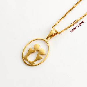 Collar de cadena de Venecia Collar de pareja Fabricante de joyas sin deslustre - Product Image 2