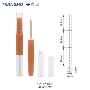 Tubos de Lápiz Labial Rosados, Botella de Brillo Labial de Plástico, Tubo de Lápiz Labial de Doble Cara, Tubo de Plástico Redondo - Product Image 2