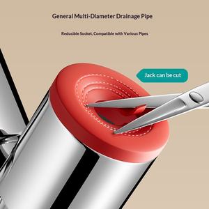 Desagüe de Suelo <span class=keywords><strong>para</strong></span> <span class=keywords><strong>Lavadora</strong></span> de Doble Uso <span class=keywords><strong>para</strong></span> Baño y Balcón, Antideslizante, Desodorante, Antiolores, Antiinsectos, Diseño Moderno y Sencillo - Product Image 2