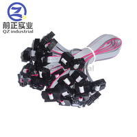 QZ Shenzhen kualitas tinggi 2*3P 6P 200mm 20cm 2.54mm Pitch IDC konektor pita datar kabel FC-6P Wiring Harness