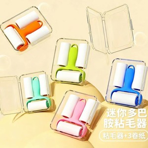 Mini Lint Roller With 3 Rolls Portable Clothes Hair Remover Tool In Box - Product Image 1