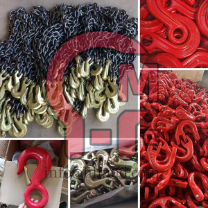 HLM標準 亜鉛メッキ G80リフティングチェーﾝスリング 調整可能 4本脚 合金鋼製チェンスリング 合金チェーン及びフック付き - Product Image 6