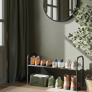 Étagère extensible pour rangement de chaussures en métal, simple, à 2 niveaux, pour cuisine et salle de bain - Product Image 6