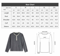 Herenshirt Henry T-shirt Maden Langarm T-shirt Gewassen Grijs Top Preppy Stijl Werkkleding Basislaag Minimalistisch Herfst Trend 2026
