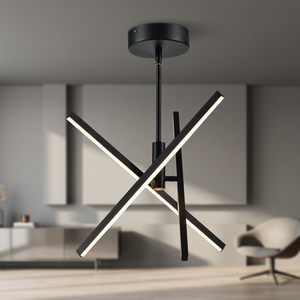 Inno Casa EQ-009 24W 1400 LM <b>LED</b> <b>Ceiling</b> <b>Light</b> <b>Modern</b> Design Semi Flush Mount Metal Black Color 3000K CCT 50000 Hours Lifespan - Product Image 3