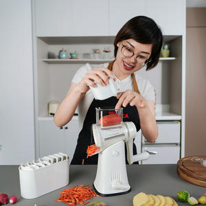 <span class=keywords><strong>Mandoline</strong></span> à légumes, râpe rotative rapide, râpe à noix, trancheuse à légumes, éplucheur, spiraleur, hachoir à fromage - Product Image 1