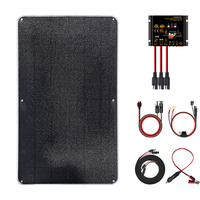 Kit de panneaux solaires HPBC 20W 12V à 24% d'efficacité avec chargeur d'entretien solaire à MPPT pour voiture, bateau, camping-car, remorque marine