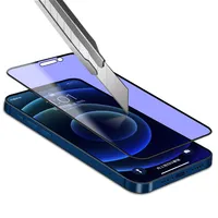 कोई फिंगरप्रिंट Antishock एजी मैट रंगीन चीनी मिट्टी टेम्पर्ड ग्लास के लिए iPhone 12 नीले प्रकाश स्क्रीन रक्षक