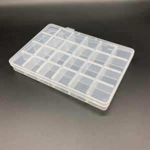 24 Divider Detachable Transparent <strong>Storage</strong> Tool case with Parts <strong>Small</strong> Plastic Compartment <strong>Boxes</strong> with <strong>Lid</strong> - Product Image 6