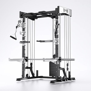 Máquina Smith multifuncional de acero para gimnasio en casa, equipo para entrenamiento de fuerza, soporte para sentadillas, press de banca con barra. - Product Image 4