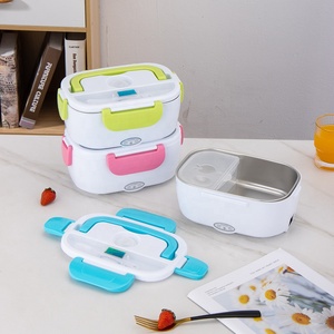 <span class=keywords><strong>Chauffe</strong></span>-aliments électrique Portable en plastique, boîte à déjeuner chauffante, 220V 1.05L, Bento - Product Image 4
