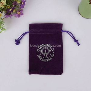 Premium Sliver Foil Velvet <b>Jewellery</b> Packaging Chic Drawstring Pouch - Product Image 2