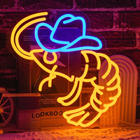 Enseigne néon LED personnalisée sur le thème de la vie marine, alimentée par USB, intensité réglable, décoration murale pour la maison, la chambre, le restaurant, la cave des hommes, la décoration de magasin