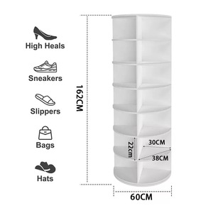 360 Degree Rotating Shoe <b>Rack</b> 7 Tier Floor Standing Storage <b>Shelf</b> For Bedroom And Living Room Multipurpose Organizer - Product Image 4