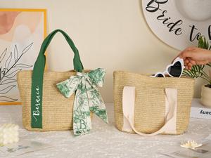 Bolsas <span class=keywords><strong>de</strong></span> Playa <span class=keywords><strong>de</strong></span> Paja Personalizadas, Regalos para Damas <span class=keywords><strong>de</strong></span> Honor y Despedidas <span class=keywords><strong>de</strong></span> Soltera, Bodas, Verano, Otoño - Product Image 4