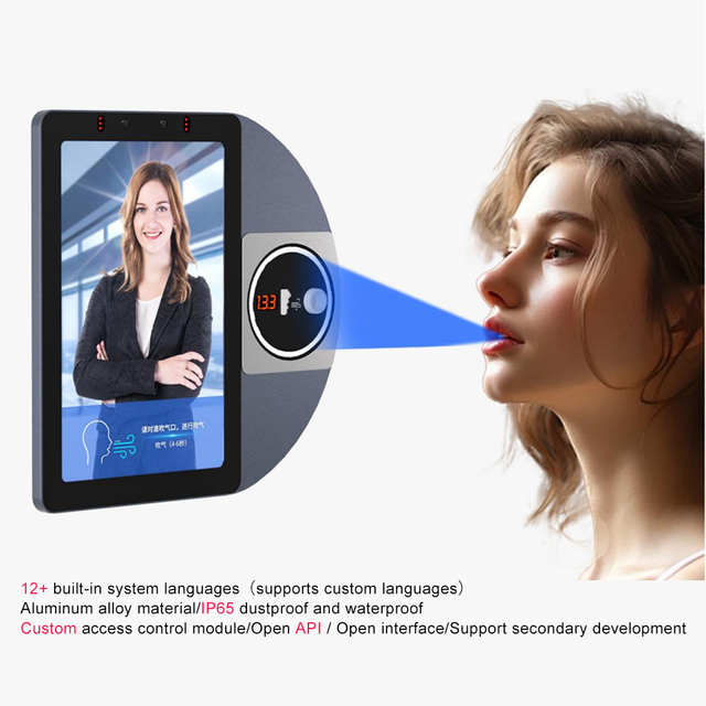 Pre-job Safety Control Non-contact Alcohol Testing Facial Recognition Intelligent Attendance & Data Management All-in-One Device