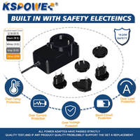 Adaptateur secteur AC/DC KSPOWER 36W, certifié KC/CE, 24V 1.5A, interchangeable avec des protections à anneau magnétique, garantie de 3 ans