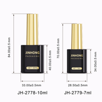 Vente en gros de flacons en verre vides de 7 ml et 10 ml pour vernis à ongles en gel, vernis à ongles semi-permanent, emballage pour manucure