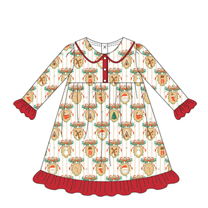 Vestiti abbinati fratelli invernali pigiama con stampa natalizia pigiama personalizzato per ragazze maschera per gli occhi in cotone a manica lunga Set per bambini - Product Image 3