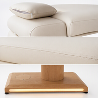 Table de soin électrique à 3 moteurs avec colonne en bois massif, hauteur réglable, pour salon, spa, tatouage, microblading et soins du visage
