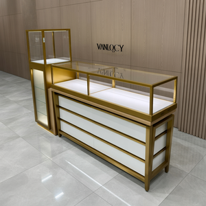 Tùy chỉnh đồ trang sức cửa hàng đồ nội thất Showcase hiển thị tủ kính truy cập với LED - Product Image 6