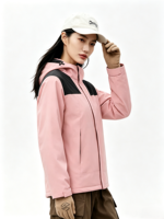 Veste d'extérieur unisexe personnalisée à capuche rigide, coupe-vent, imperméable, chaude, épaisseur standard, avec doublure en coton intégrée, pour la randonnée et le camping, avec fermeture éclair