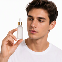 Emballage de luxe pour soins de la peau avec bouchon à vis, flacon compte-gouttes en verre de 1 oz pour huile capillaire, sérum et huile essentielle