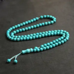 Manik rosario tasbih Muslim Islam 33 manik gelang kalung penjualan laris 6mm 10mm kalung pirus bulat XP 2 buah