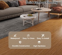 Plancher en bambou au design moderne et écologique, motif grain de bois, carbonisé, pour intérieur, avec garantie de 3 ans