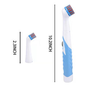 Soap Dispensing Dish <strong>Brush</strong> Set <strong>Electric</strong> <strong>Cleaning</strong> <strong>Brush</strong> with Household All Purpose 4 <strong>Brush</strong> Heads for Kitchen &amp; Household <strong>Cleaning</strong> - Product Image 3
