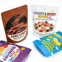 Sachet Doypack en Mylar plastique de qualité alimentaire avec fermeture zip pour snacks, noix, fruits secs, emballage alimentaire, pochette autoportante