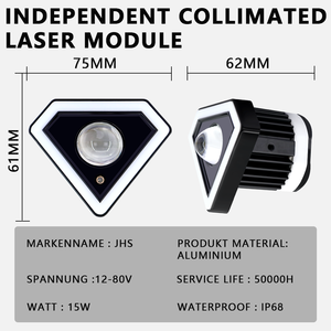 Luces LED Intermitentes de Doble Color para Motocicleta, Faros Delanteros con Forma de Diamante, Luces Auxiliares de Aluminio MO-222 para Motocicleta - Product Image 3