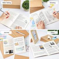 Vente en gros de cahiers en papier kraft personnalisés pour enfants journaux avec couvertures kraft pour l'écriture, le dessin et l'utilisation du journal